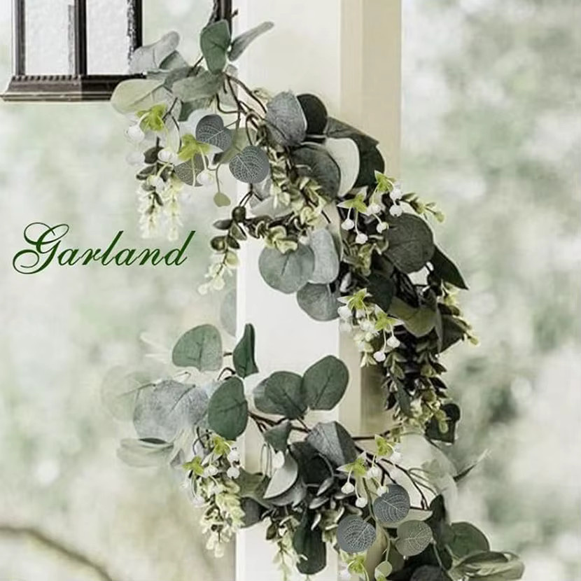 TTCY Künstliche Blattgirlande in Grün als Dekoration für Hochzeit, Garten und Zuhause - Bild 2