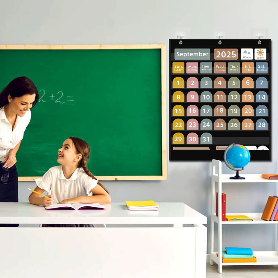 Boho-Kalender mit 96 Karten in Weiß und Multicolour als Organisations-Tool für das Klassenzimmer und Homeschooling - Bild 6