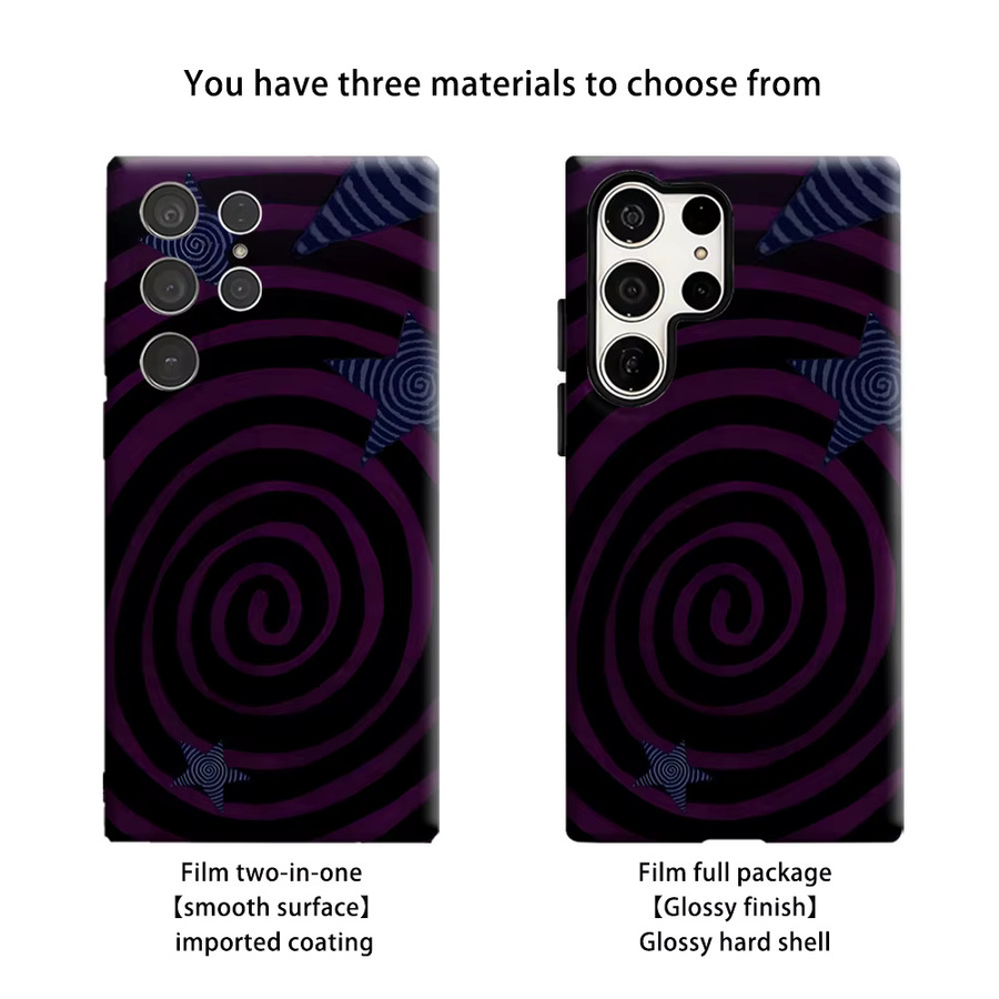 Stoßfeste Doppelschicht Handyhülle mit Lila Spiral-Sternenhimmel Design für Samsung Galaxy S26 S25 S24 Ultra Plus - Bild 2