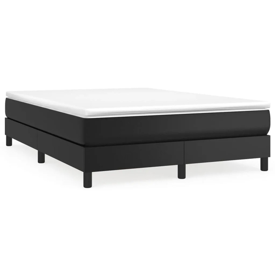 vidaXL Boxspringbett in Schwarz aus Kunstleder mit Schubladen, B/T/H: 140 x 190 x 250 cm - Bild 2