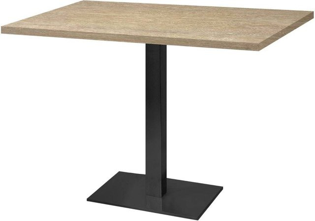 RestooTab Tisch Milan rechteckig in Eiche und Braun, B/T/H: 120 x 70 x 75 cm - Bild 1