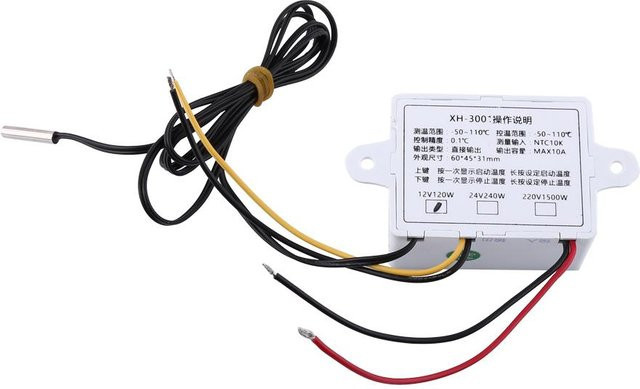 Digitaler Thermostat-Temperaturreglerschalter mit Sonde von Painter in Weiß, 12V - Bild 1