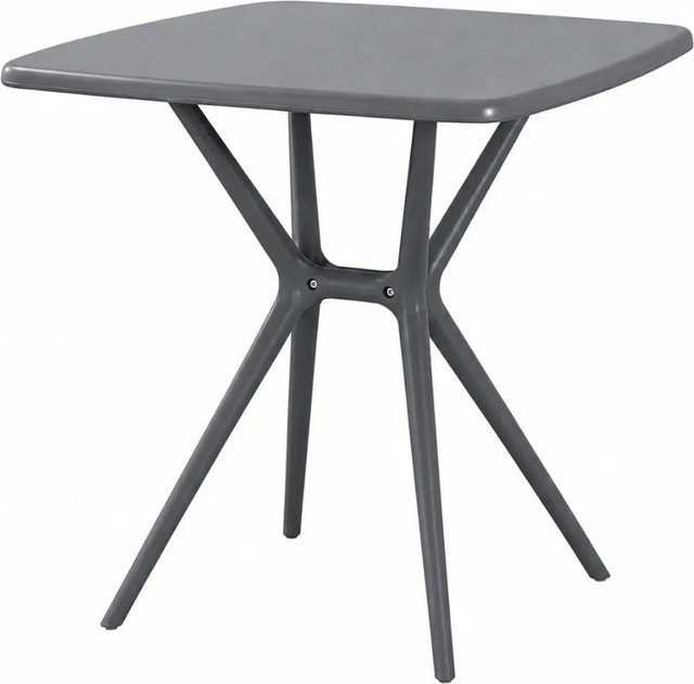 DELUKE Gartentisch SVEN Eckig aus Kunststoff in Dunkelgrau, B/T/H: 72 x 72 x 76 cm - Bild 1