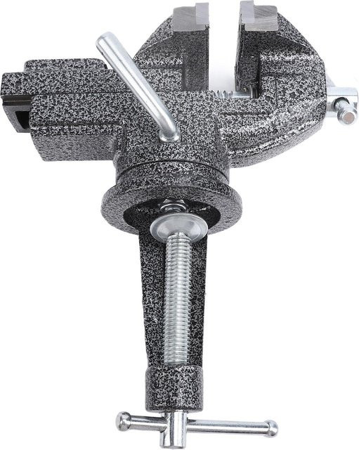 Schraubzwinge Tischschraubstock von aimo in Grau aus Stahl mit 60 mm Backenbreite, 65 mm Backenbreite, 62 mm Öffnung und 360 Grad drehbarem Sockel - Bild 1