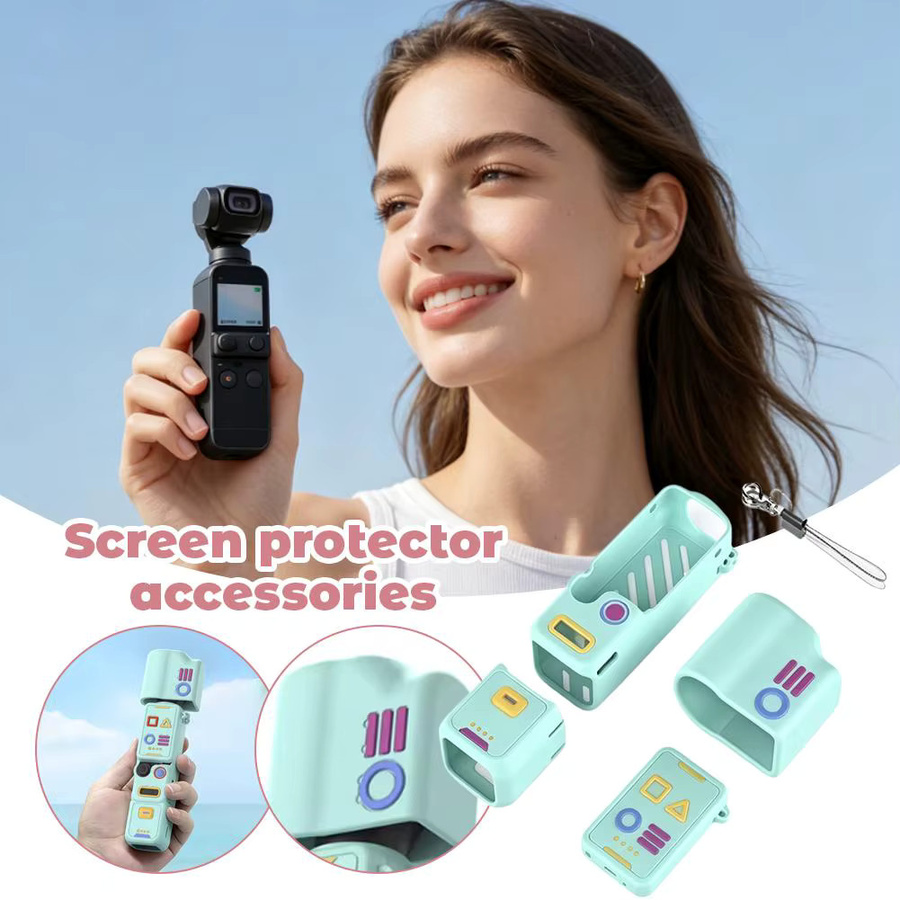 DJI Osmo Pocket 4 Stoßfestes Vollschutz-Set aus Silikon mit Objektivabdeckung und Zubehör-Kit - Bild 2