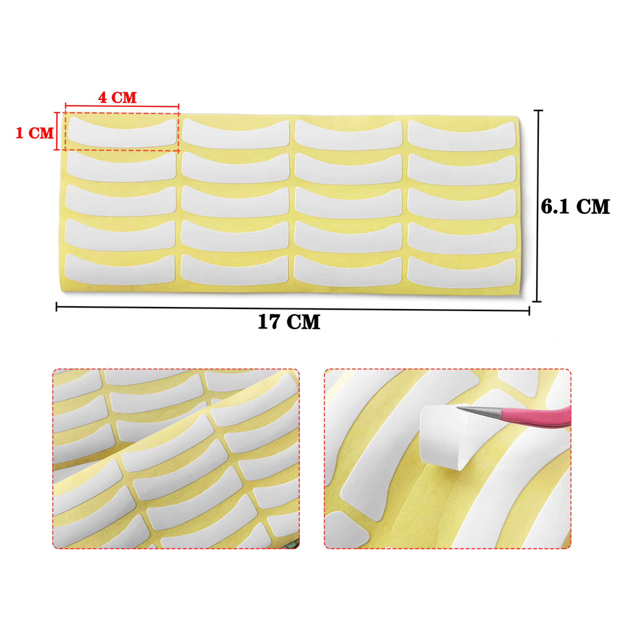Mollie Lipper Wimpern Verlängerung Papier Patches, 100 Stück, Unisex - Bild 2
