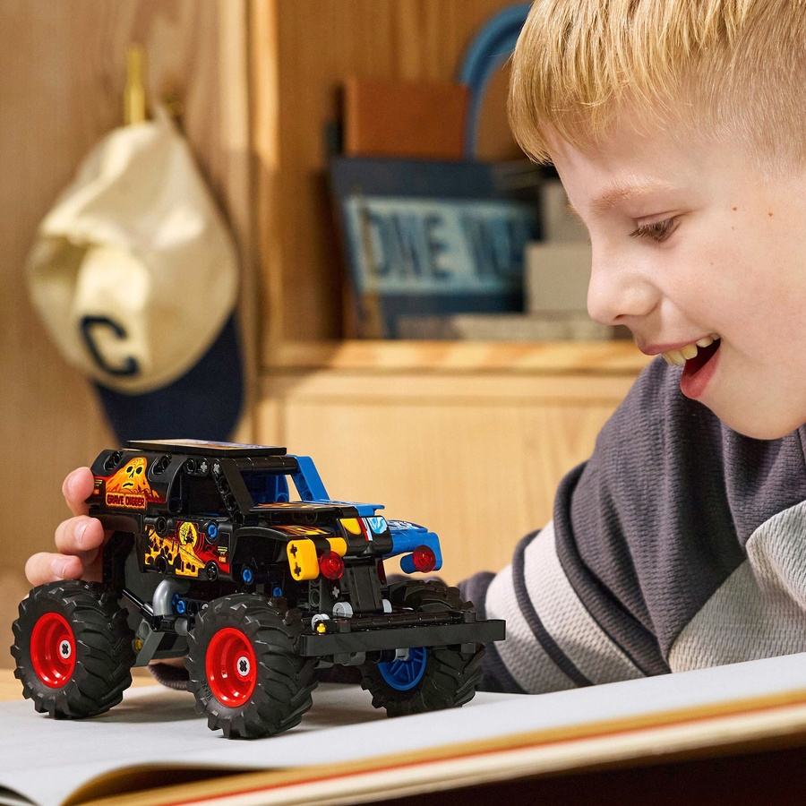 LEGO Technic Monster Jam Grave Digger Feuer und Eis Konstruktionsspielzeug - Bild 4