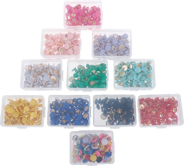 100 Stück bunte Metall Push Pins mit Kappenkopf für Korkboards und Papier zur Befestigung - Bild 1