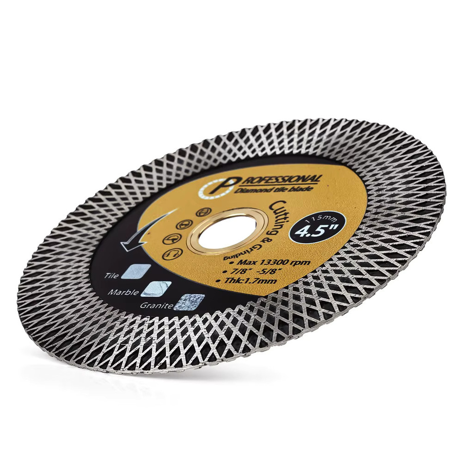 PANFREET Diamant-Trennscheibe Turbo für Fliesen, Keramik, Porzellan und Kunststein, Farbe: Silber, Durchmesser: 115 mm - Bild 3