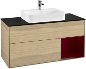 V&B Waschtischunterschrank Finion in Eiche, Breite: 120 cm, Tiefe: 50,1 cm, Höhe: 50,1 cm - Bild 1
