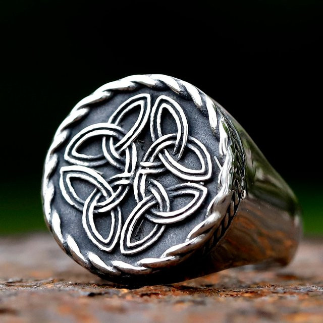 Herrenring Edelstahl, Vintage, Silber - Bild 1