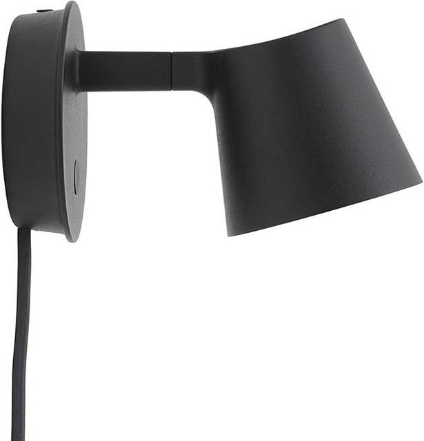Muuto Tip LED-Wandleuchte Schwarz mit 2700K Lichtfarbe - Bild 1