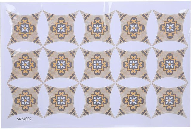 Wasserdichte selbstklebende PVC Bodenaufkleber mit geometrischem Diagonal-Design von DIYelecs in Grau - Bild 1