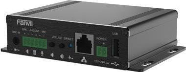 Fanvil PA3 SIP IP-Telefon in Schwarz mit Ethernet/LAN, USB-C und 3,5 mm Klinkenanschluss - Bild 1