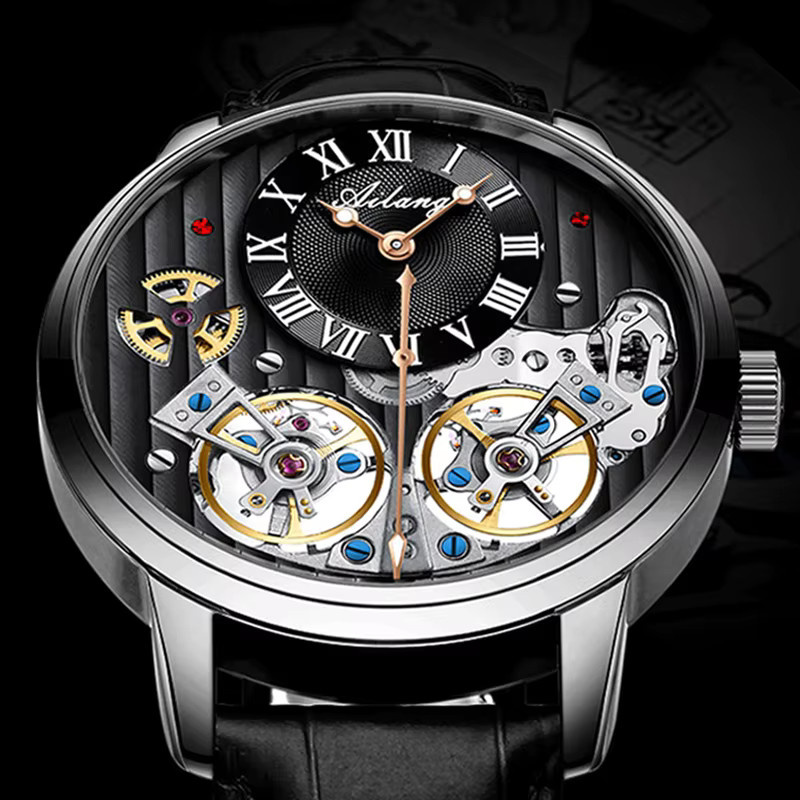 AILANG Armbanduhr Automatik, Edelstahl, Schwarz, Herren - Bild 3