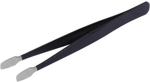Quadrios 23EC156 ESD Pinzette Flach und Abgerundet aus Edelstahl in Schwarz - Bild 1