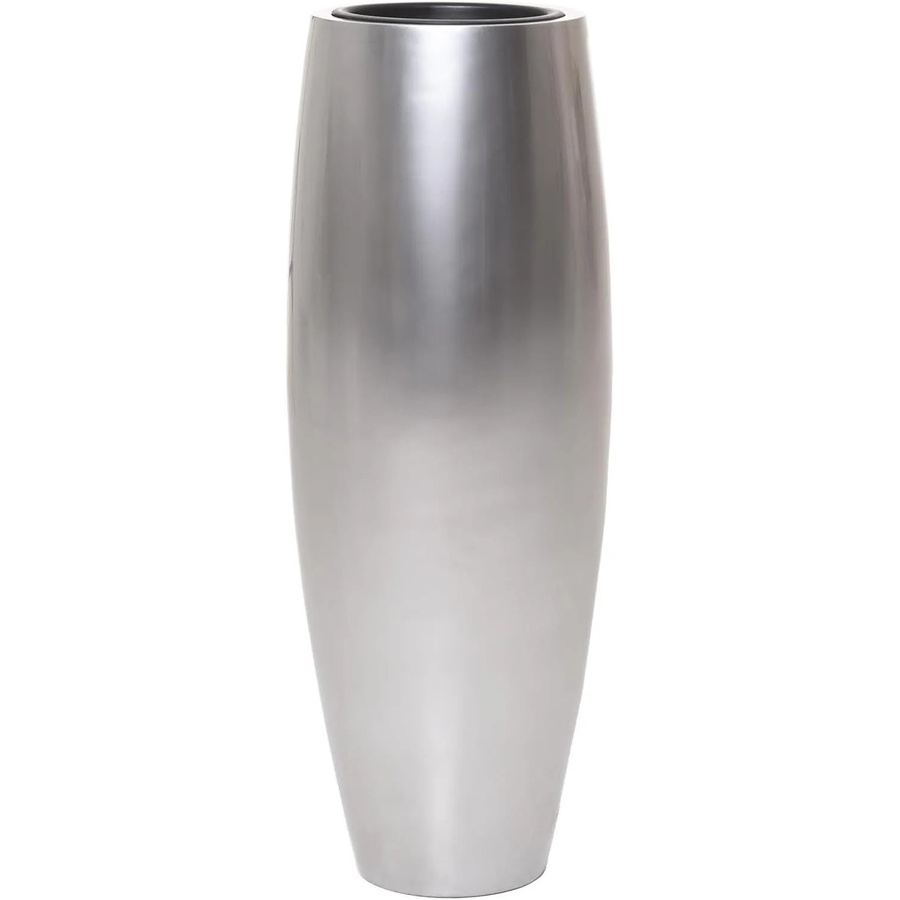 Vivanno Bodenvase Magnum aus Fiberglas in Silbermetallic, rund, B/T/H: 30 x 30 x 80 cm - Bild 2