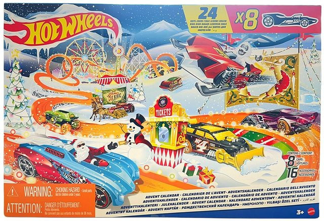 Mattel Hot Wheels Adventskalender, Fahrzeuge, 1:64, ab 3 Jahren - Bild 1