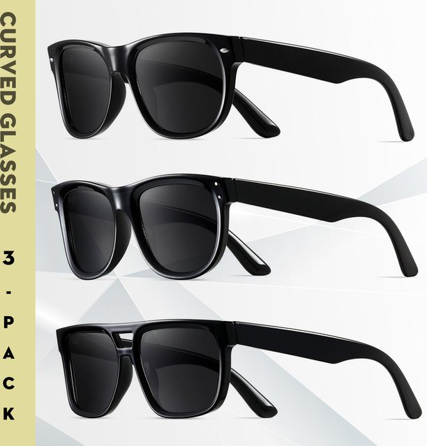 CRIXALIS Sonnenbrille, quadratisch, Vollrand, Schwarz, Damen - Bild 1