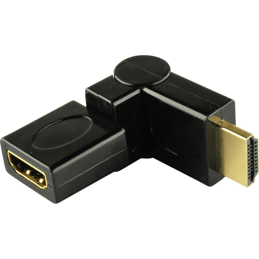 Schwaiger HDMI 360° Rotationsadapter mit Ethernet/LAN in Schwarz - Bild 2