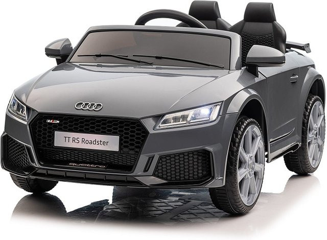 TPFLiving Audi TT RS Elektro-Kinderauto, grau, mit Ledersitz und Sicherheitsgurt - Bild 1