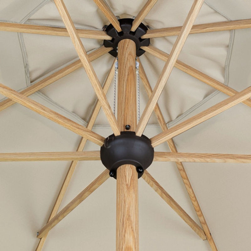 Doppler Sonnenschirm Alu Wood in Beige mit Ø 350 cm - Bild 2