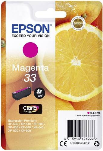 Epson Druckerpatrone T3343 Original Tinte Magenta C13T33434012 - Bild 1