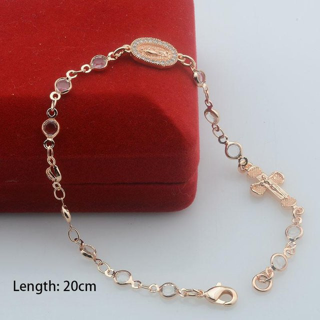 Gliederkettenarmband 585 Roségold, V-förmig, Unisex, 20cm - Bild 1