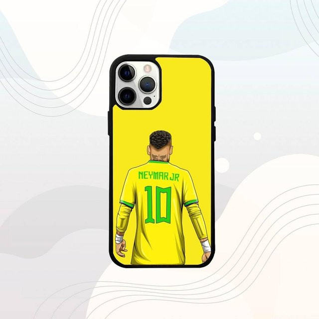 Handyhülle Fußball N-NeYmAr 10 für Apple iPhone 16, 15, 14, 13, 12, 11 (Pro, Max, Plus, Mini) mit MagSafe Magnetischem Kabellosem Laden in Gelb - Bild 1