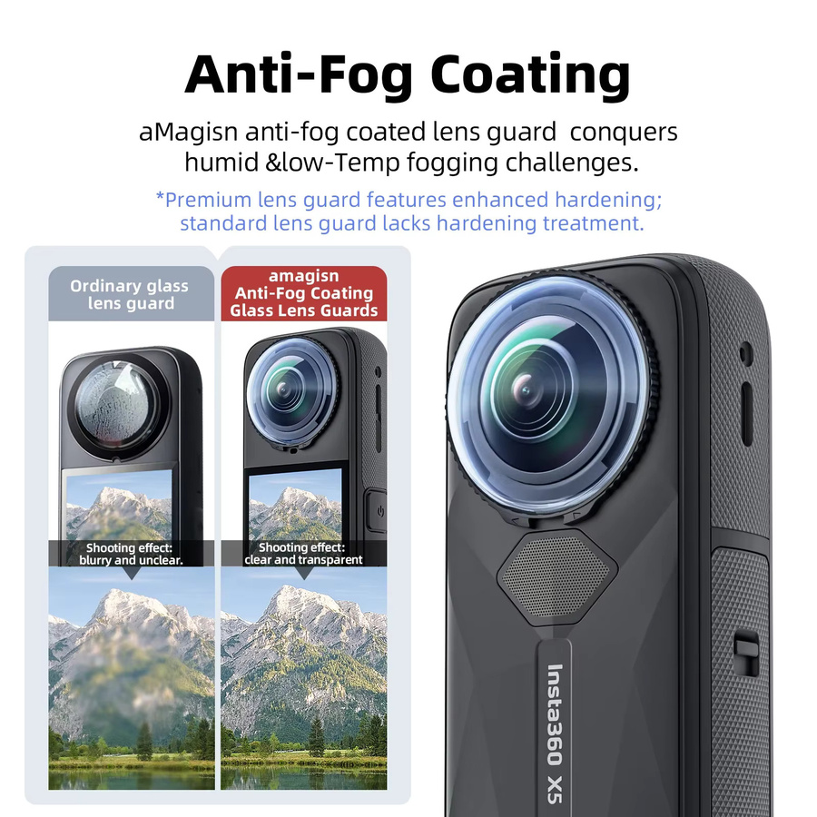 aMagisn Objektivschutz für Insta360 X5, kratzfestes Glas-Objektivschutz-Set in Transparent, Zubehör für Insta360 X5 - Bild 4