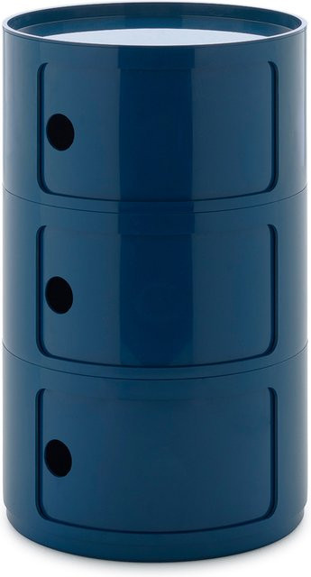 Kartell New Componibili Big 3 Elemente Regal aus Kunststoff in Blau glänzend - Bild 1