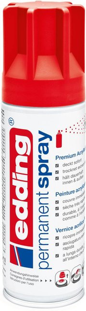 Edding 5200 Permanentspray Premium-Acryllack in Verkehrsrot seidenmatt, 200 ml - Bild 1