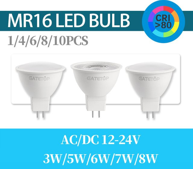 LED-Strahlerlampe MR16 GU5.3 mit 6W und 600lm, AC/DC 12V 24V, Farbe Weiß - Bild 1