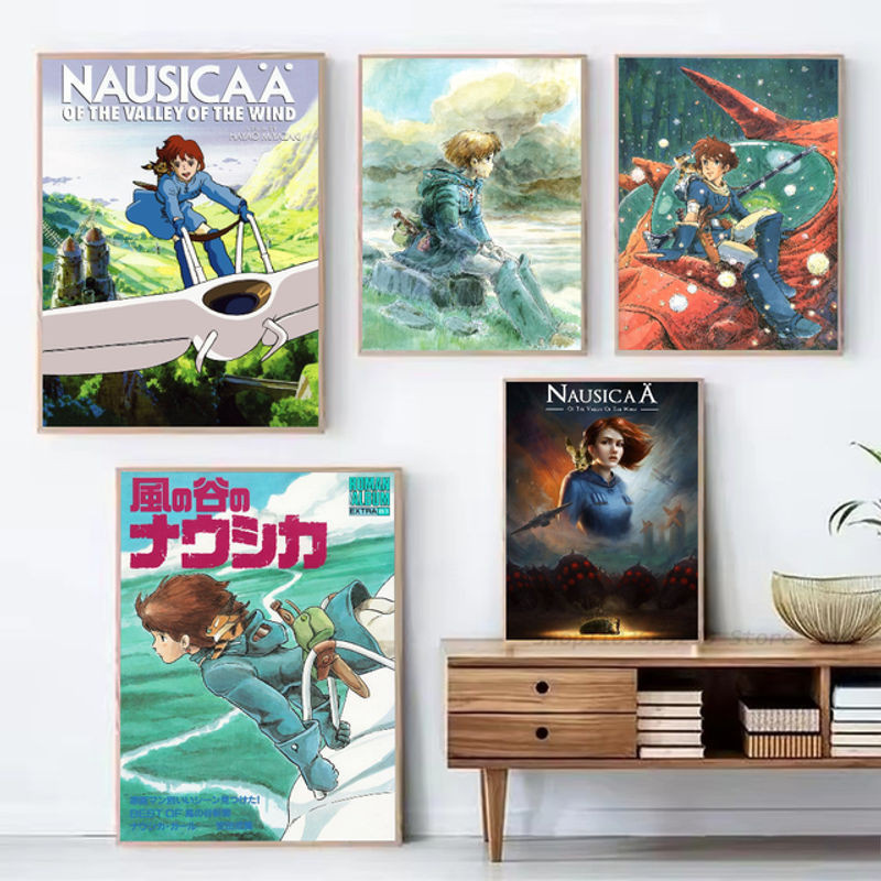 Nausicaa Der Wind des Tal der Winde Wandposter als selbstklebender wasserdichter Papier Aufkleber für dein Zuhause in Mehrfarbig - Bild 1
