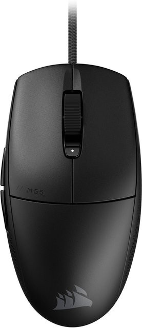 Corsair M55 Leichte FPS-Gaming-Maus mit mechanischen Schaltern, Schwarz, 16000 DPI - Bild 1