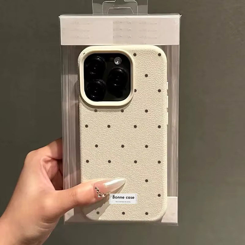 Matte Handyhülle mit Polka Dot Design für iPhone 17, 16, 15, 14, 13, 12 Pro Max und weitere Modelle in Grün - Bild 2