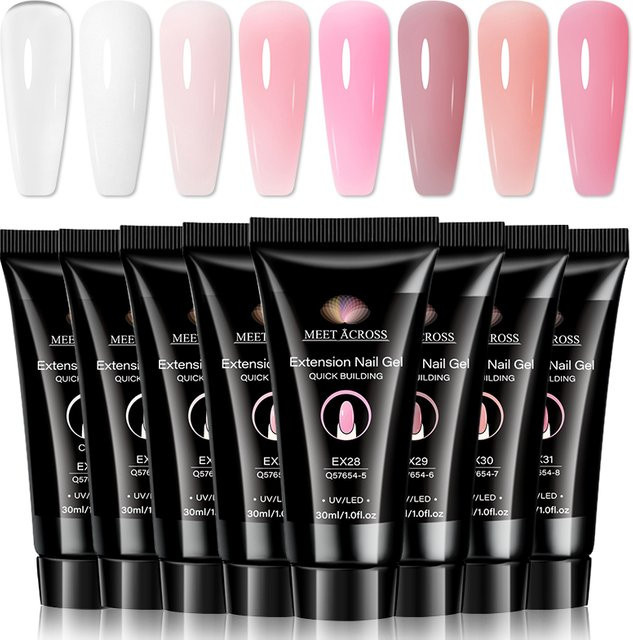 MEET ACROSS Acryl-Builder-Gel, Nude, Glänzend, 30 ml - Bild 1