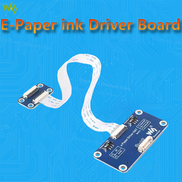 Waveshare E-Paper Ink Screen Treiberplatine HAT Modul mit SPI-Schnittstelle für Raspberry Pi 4, Raspberry Pi Zero W und Jetson Nano in Blau - Bild 1