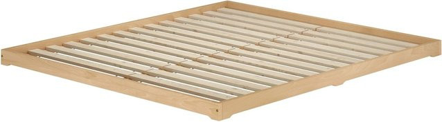 Erst-Holz Massivholz Doppelbett aus Buche in Beige B/T/H: 180 x 200 x 185 cm - Bild 1