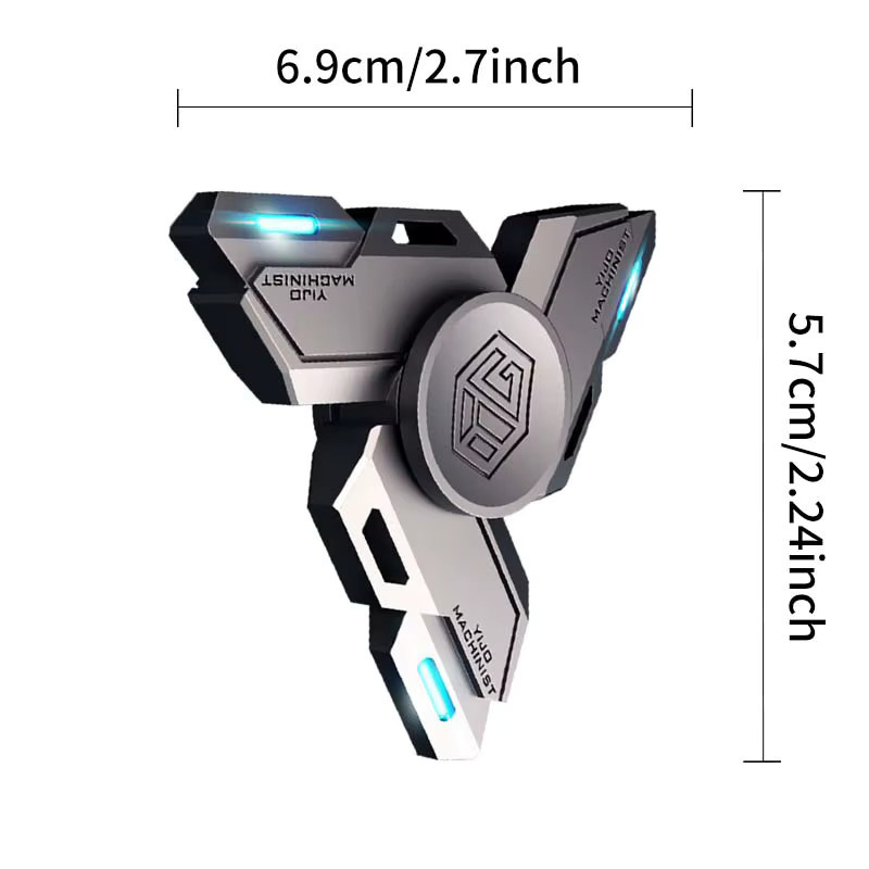 YIJOO Fidget-Spielzeug, Metall, EDC-Sammlerspinner aus Legierung, handgefertigter Gyro - Bild 5