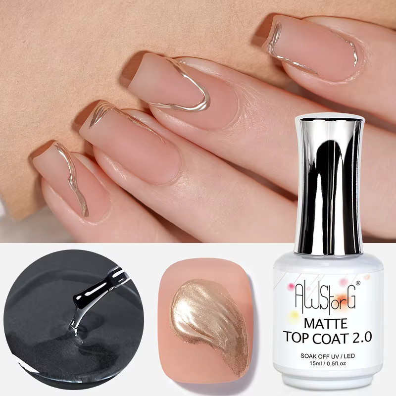 AWStorG Matt Top Coat 2.0, 15 ml, Gel-Nagellack - Bild 3