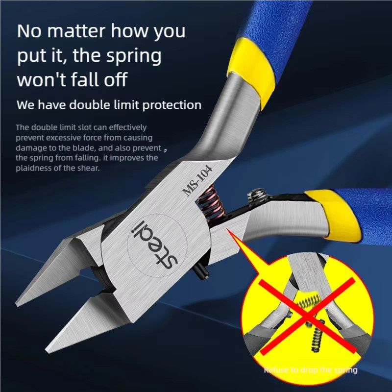 Stedi MS-104 Single Edge Zange aus Carbonstahl in Blau für Modellbau und Handwerk - Bild 5