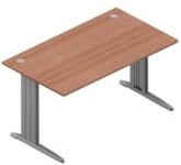 Schreibtisch Arlon-Office in Nuss-Caneletto, modern und rechteckig, B/T/H: 140 x 80 x 73 cm - Bild 1