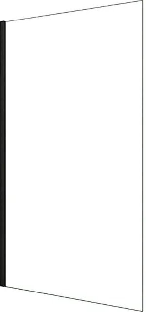 Duschparadies Walk In Duschabtrennung mit Seitenwand in Schwarz, Klarglas mit Nano-Beschichtung, B/T/H: 50 x 200 cm, 8mm Glasstärke - Bild 1