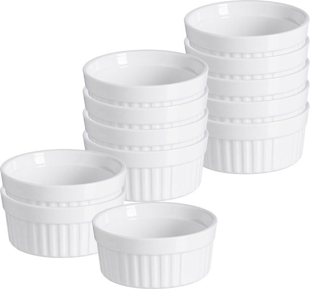 Ritzenhoff & Breker Gratinform Bianco aus Porzellan, weiß, rund, Durchmesser: 11 cm, 12er Set - Bild 1