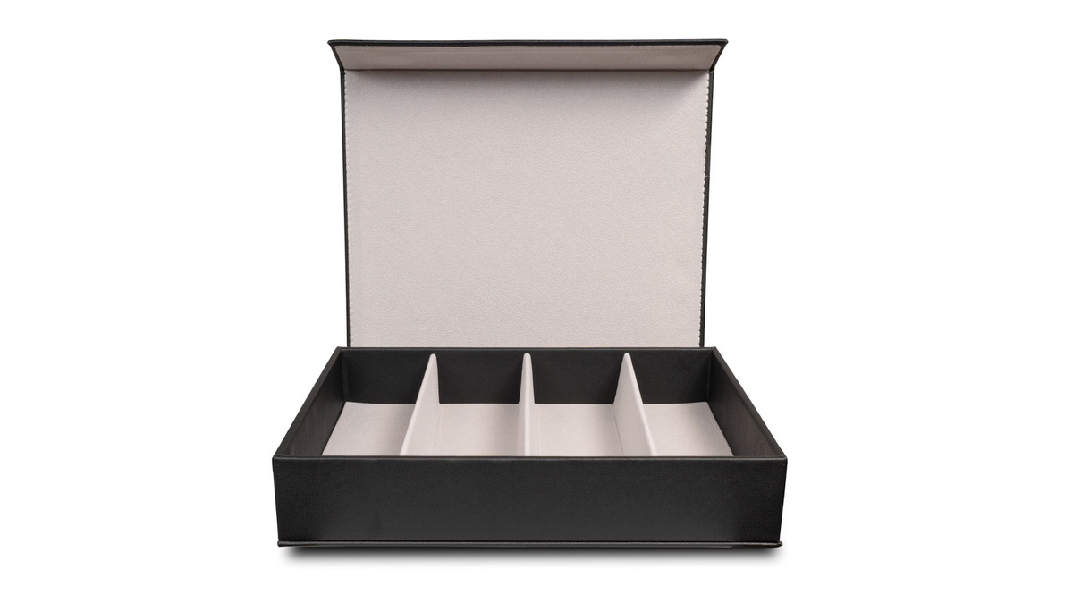 Victoria Collection Brillenbox für 4 Brillen mit Deckel in Schwarz oder Weiß - Bild 1