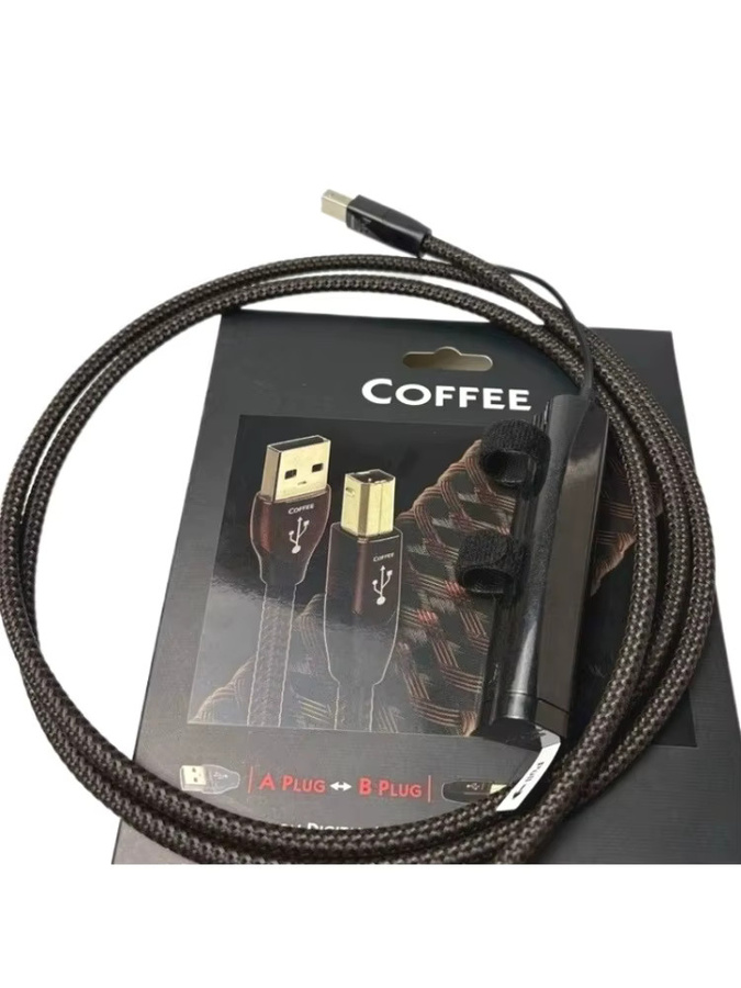 CUICUI EGG Kaffee HiFi USB A auf B Kabel mit 10 % Silber für Decoder, Soundkarte und DAC, Schwarz/Silber - Bild 5