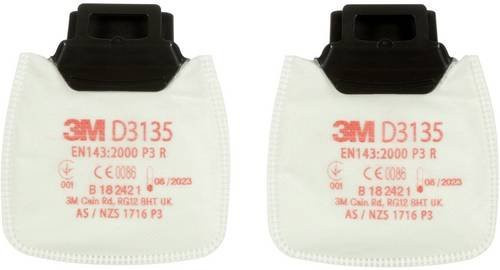 3M D3135 Secure Click P3 R Partikelfilter, Weiß, 2 Stück - Bild 1
