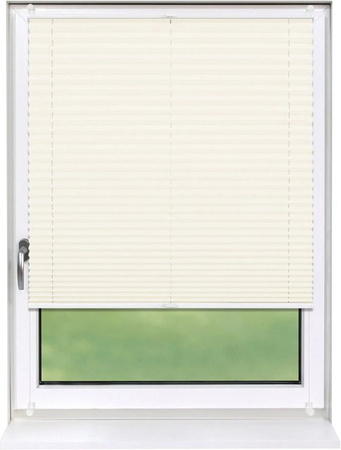 Deco-Raum Plissee Basic Klemmfix ohne Bohren, Farbe Vanille, Blickdicht, B/H: 90 x 210 cm