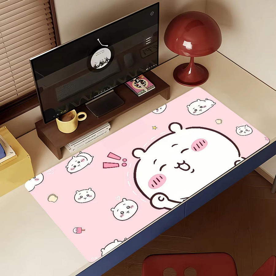 C-Chiikawa Mauspad in Pink für Büro und Gaming, groß, rutschfest und wasserdicht - Bild 5